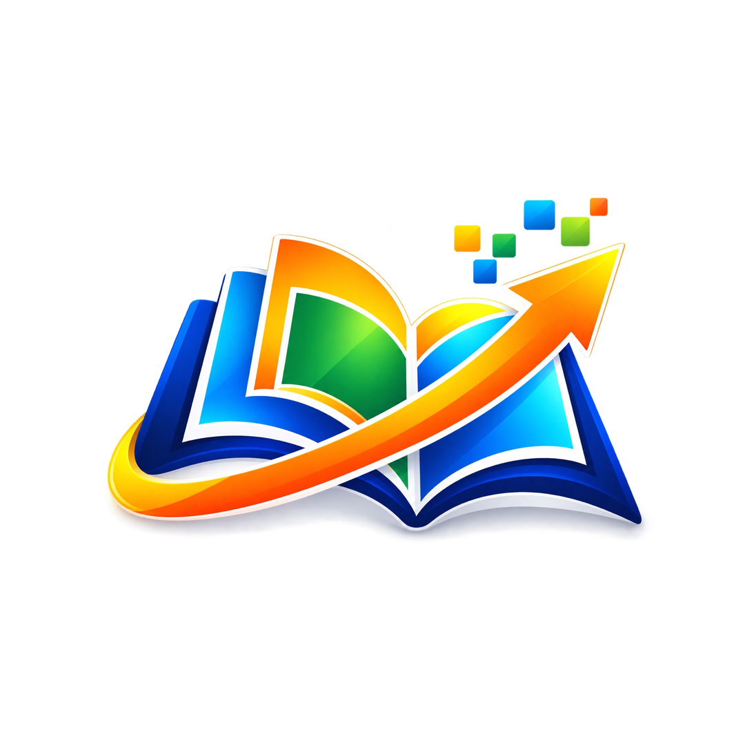 Book to Revenue Media book and growth icon